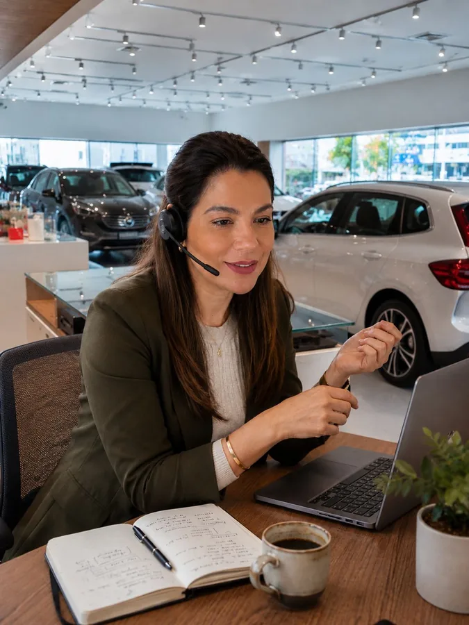 Sônia Gago em consultoria de showroom